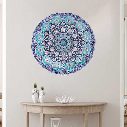 Ceramic Decorative Plate, Sapphire Blossom Decorative Plate