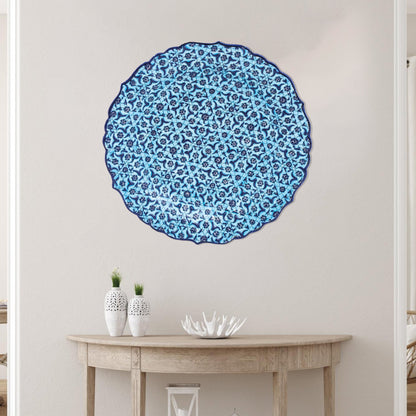 Ceramic Decorative Plate, Sapphire Lace Decorative Plate