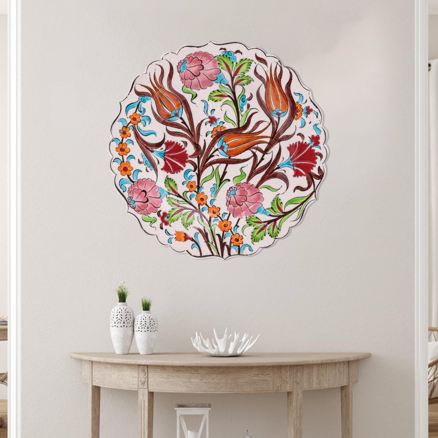 Ceramic Decorative Plate, Tulip Harmony Decorative Plate