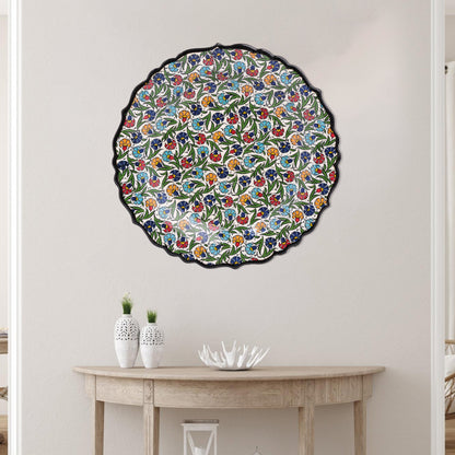 Ceramic Decorative Plate, Floral Harmony Decorative Plate