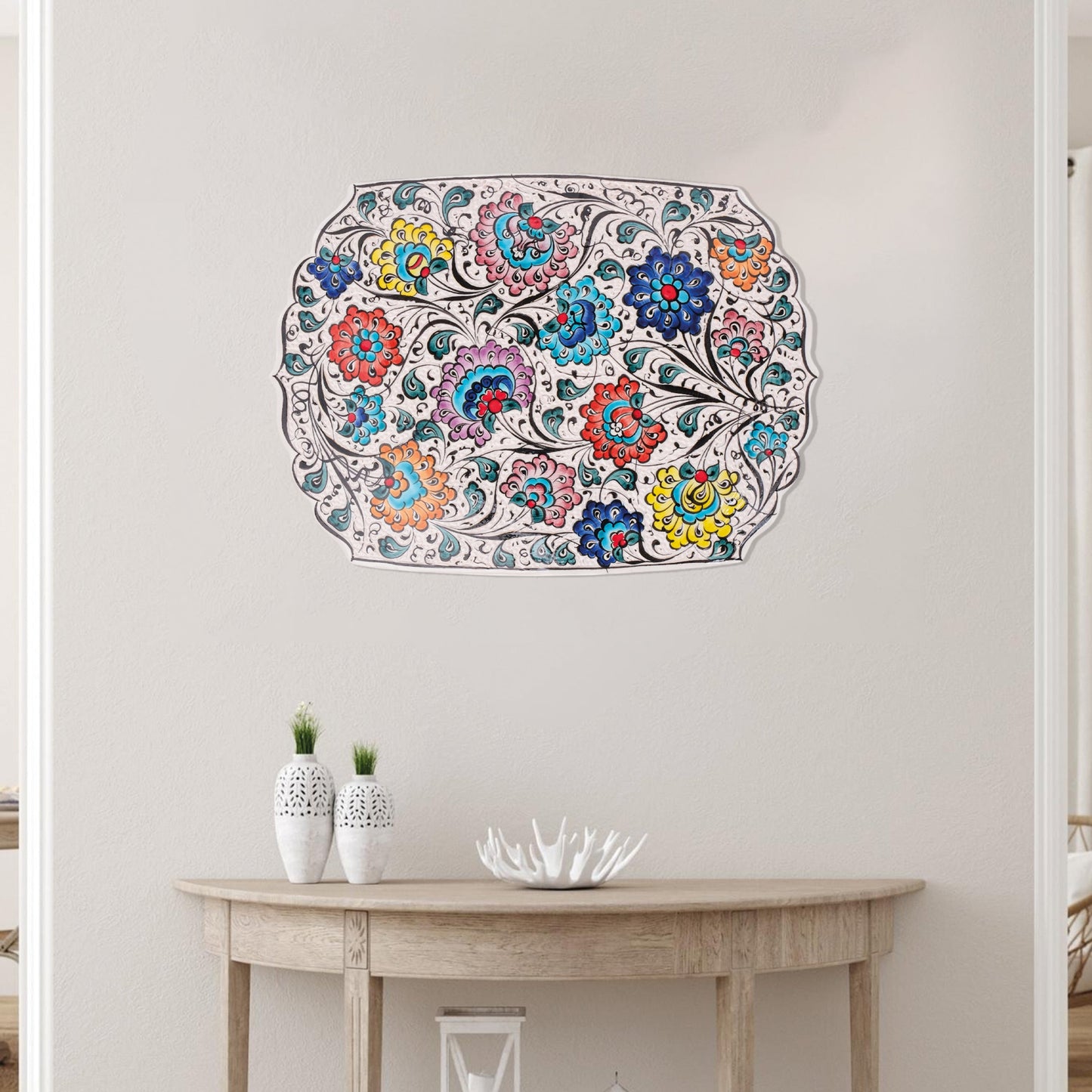 Ceramic Decorative Plate, Floral Symphony Decorative Plate