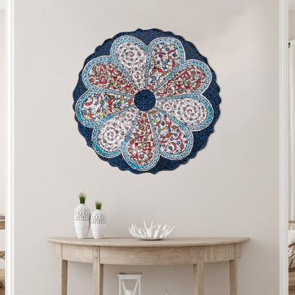 Ceramic Decorative Plate, Blossom Medallion Decorative Plate