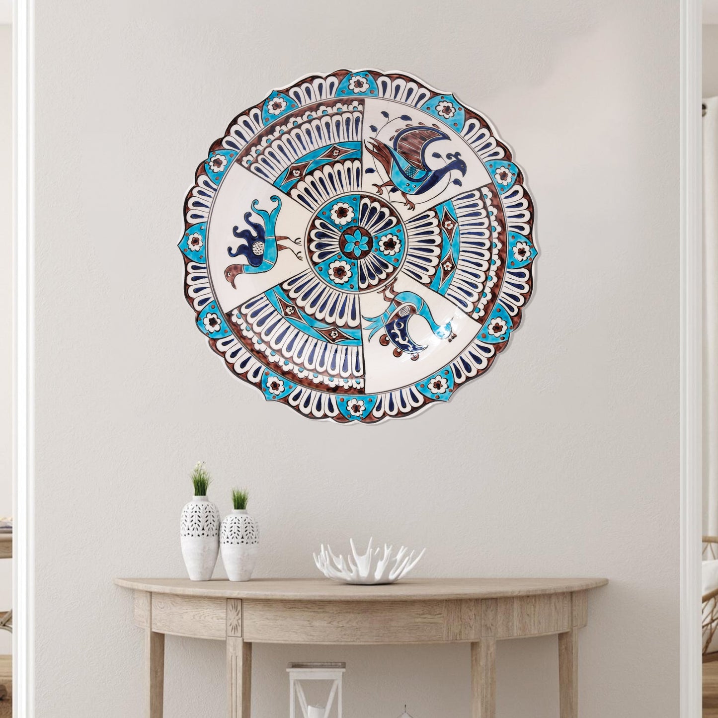 Ceramic Decorative Plate, Celestial Birds Decorative Plate