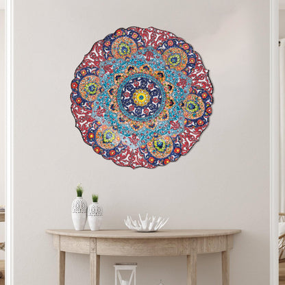 Ceramic Decorative Plate, Mandala Radiance Decorative Plate