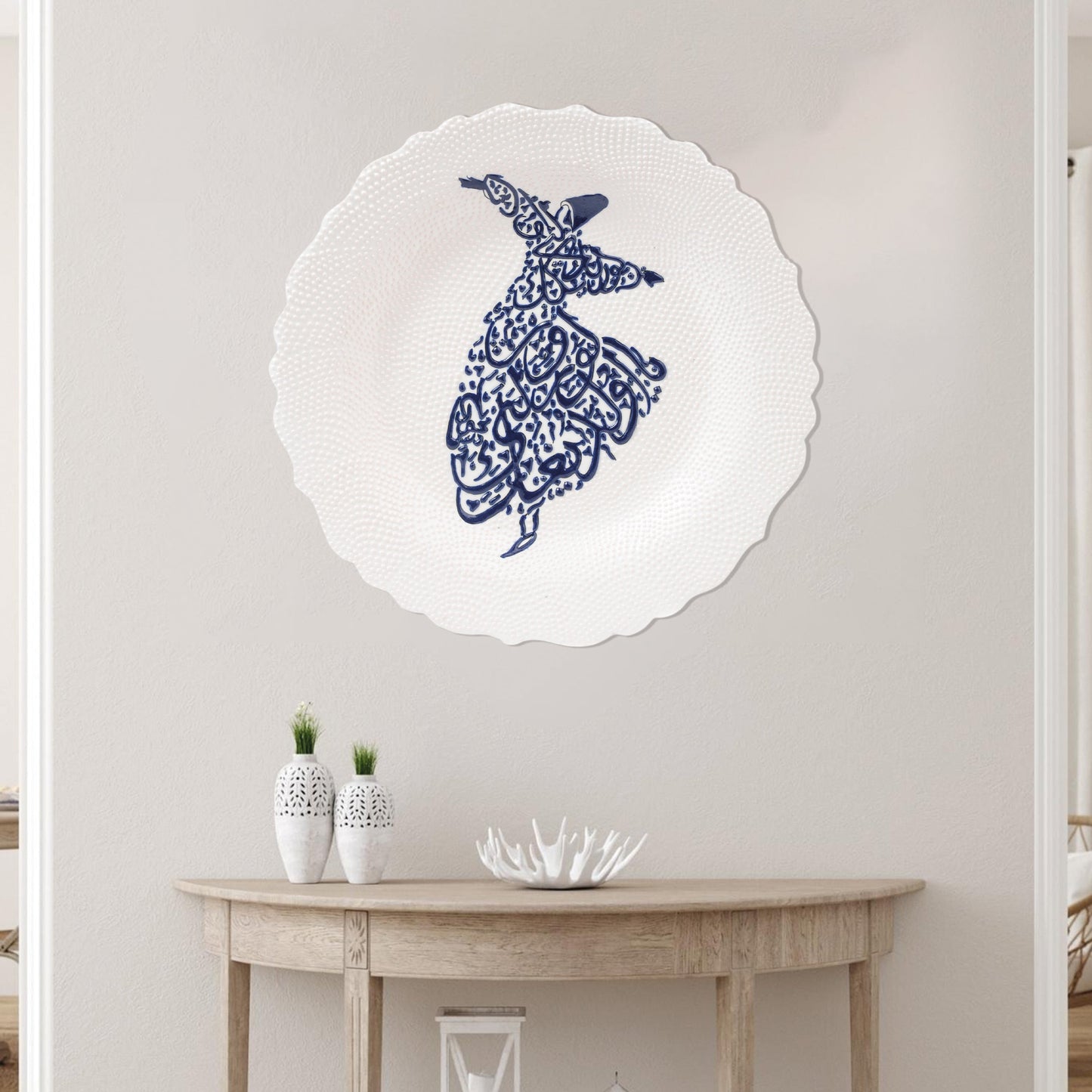 Ceramic Decorative Plate, Sufi Whirl Decorative Plate