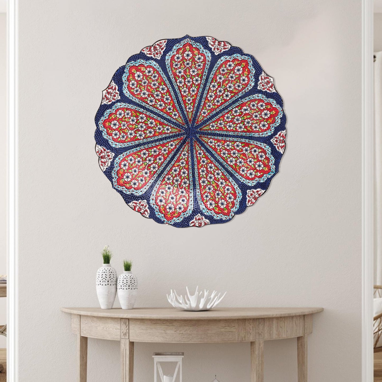 Ceramic Decorative Plate, Blossom Radiance Decorative Plate