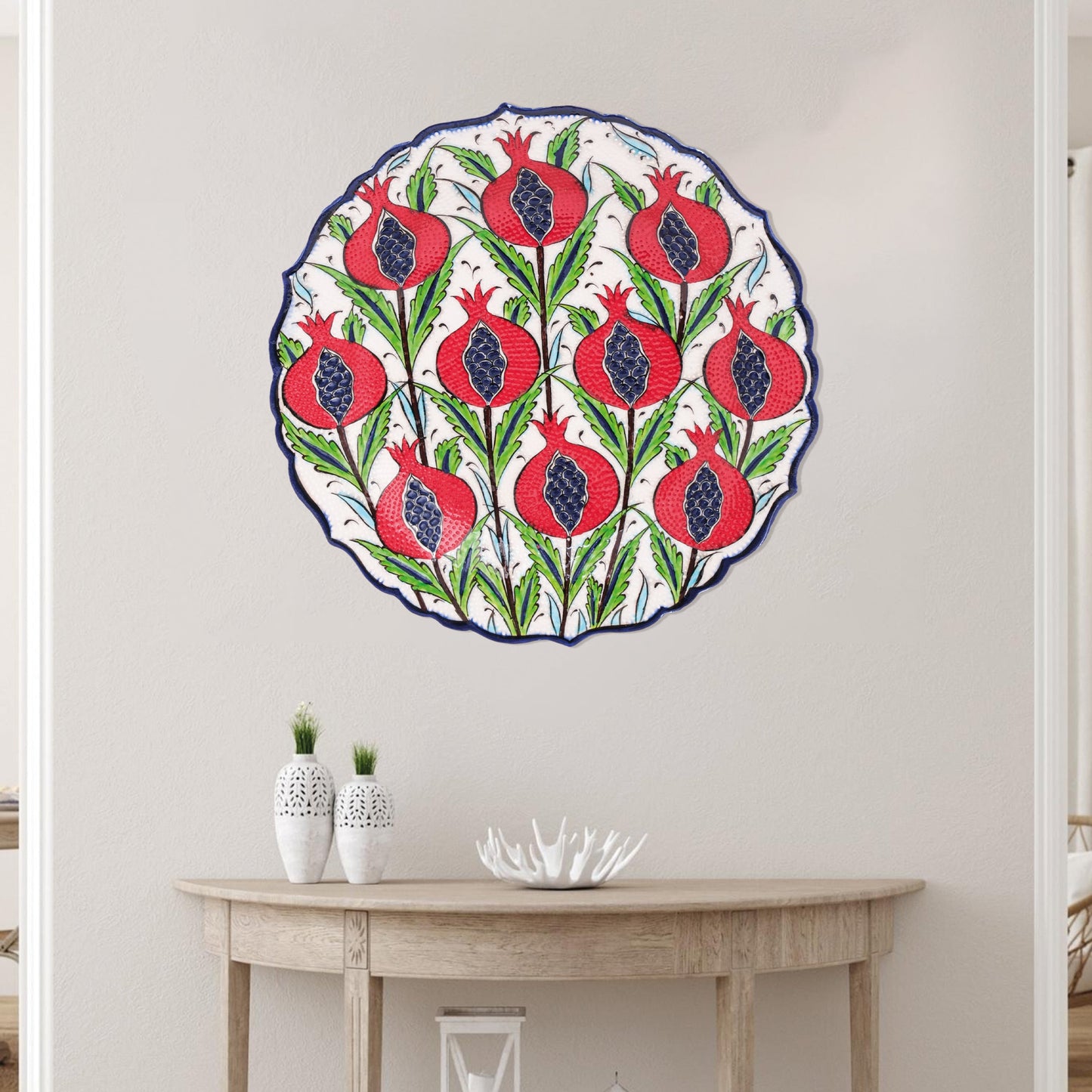 Ceramic Decorative Plate, Pomegranate Harvest Decorative Plate