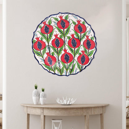 Ceramic Decorative Plate, Pomegranate Harvest Decorative Plate
