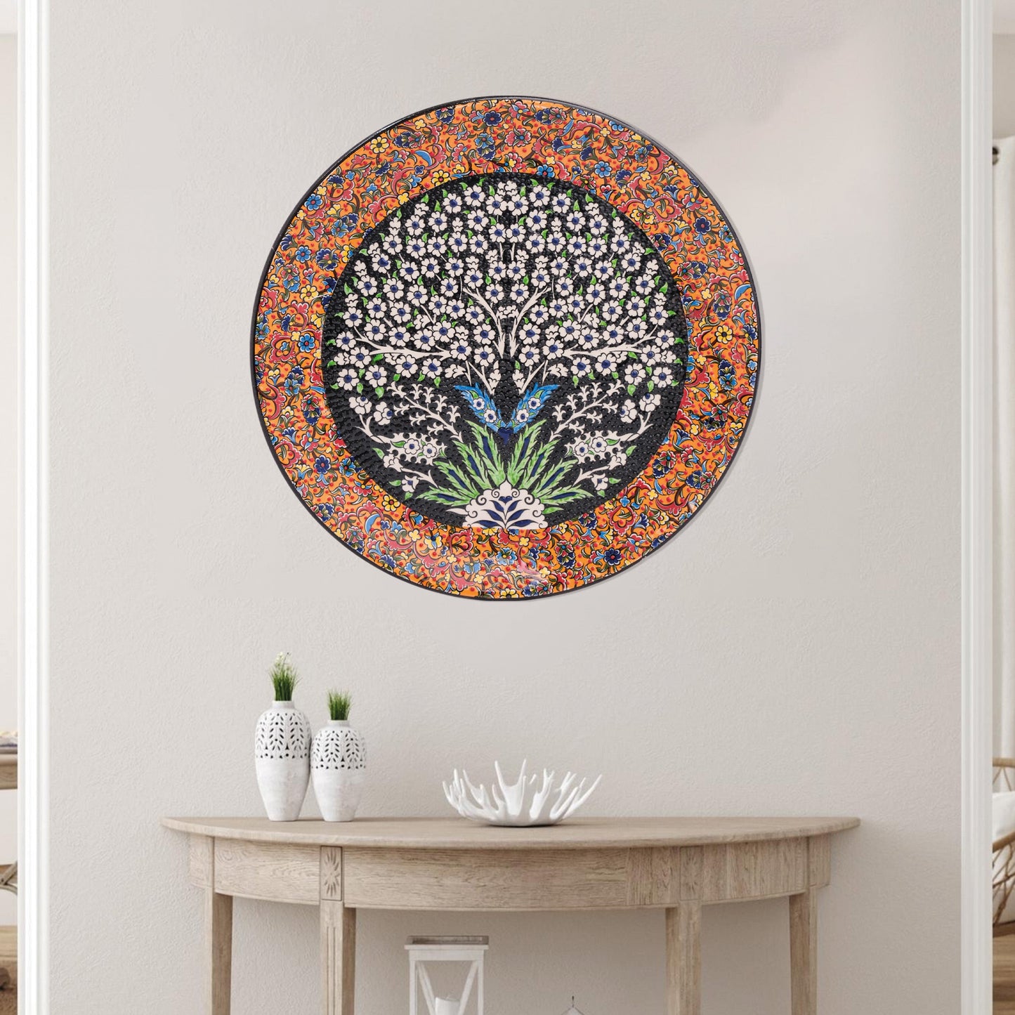 Ceramic Decorative Plate, Eternal Bloom Decorative Plate