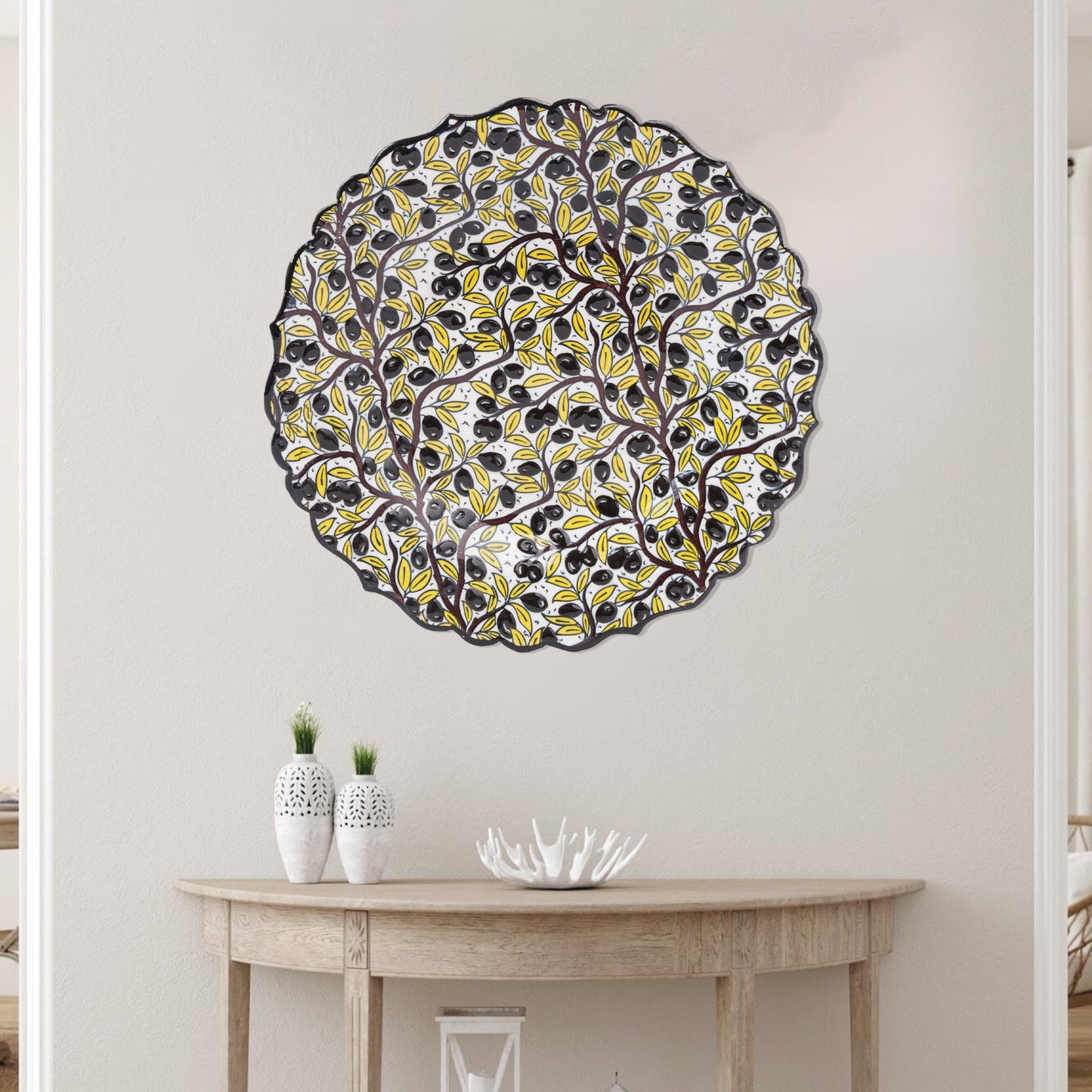 Ceramic Decorative Plate, Olive Harmony Decorative Plate