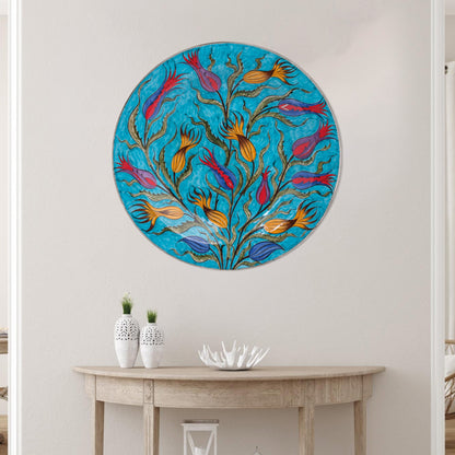 Ceramic Decorative Plate, Tulip Dance Decorative Plate