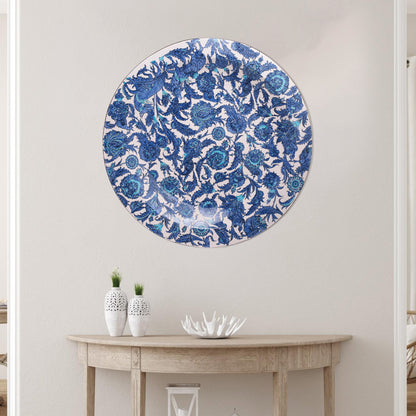 Ceramic Decorative Plate, Sapphire Garden Decorative Plate