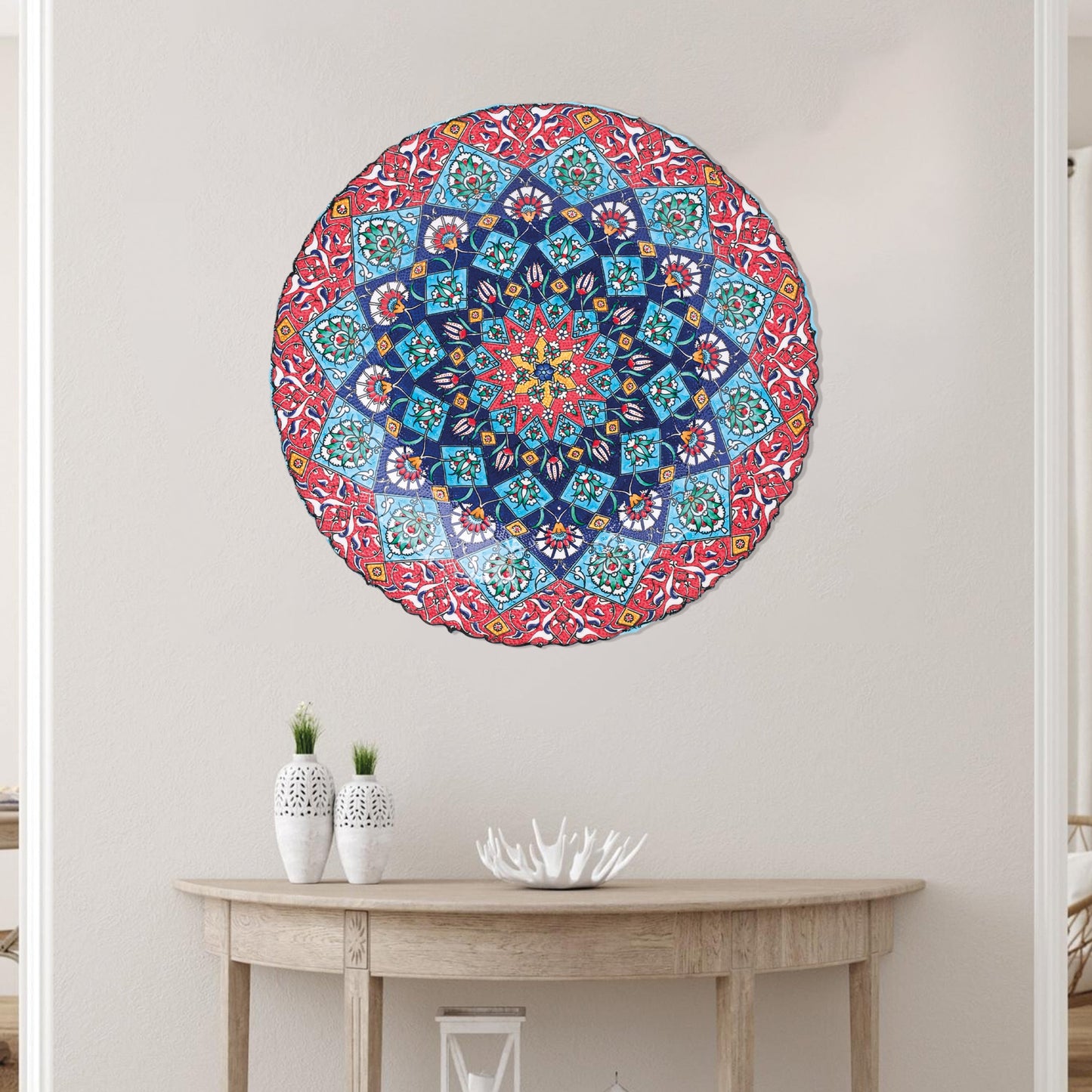 Ceramic Decorative Plate, Royal Mandala Decorative Plate