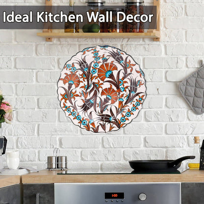 Ceramic Decorative Plate, Rustic Bloom Decorative Plate