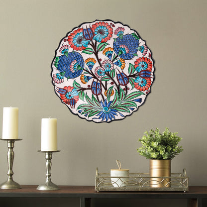 Ceramic Decorative Plate, Sultan's Bloom Decorative Plate