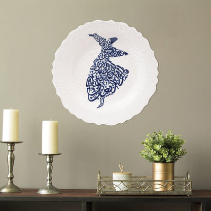 Ceramic Decorative Plate, Sufi Whirl Decorative Plate