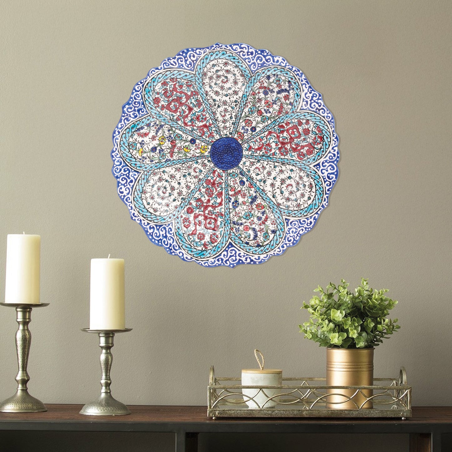 Ceramic Decorative Plate, Petal Harmony Decorative Plate