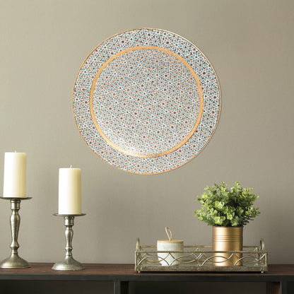 Ceramic Decorative Plate, Timeless Elegance Decorative Plate, Decorative Golden Plate