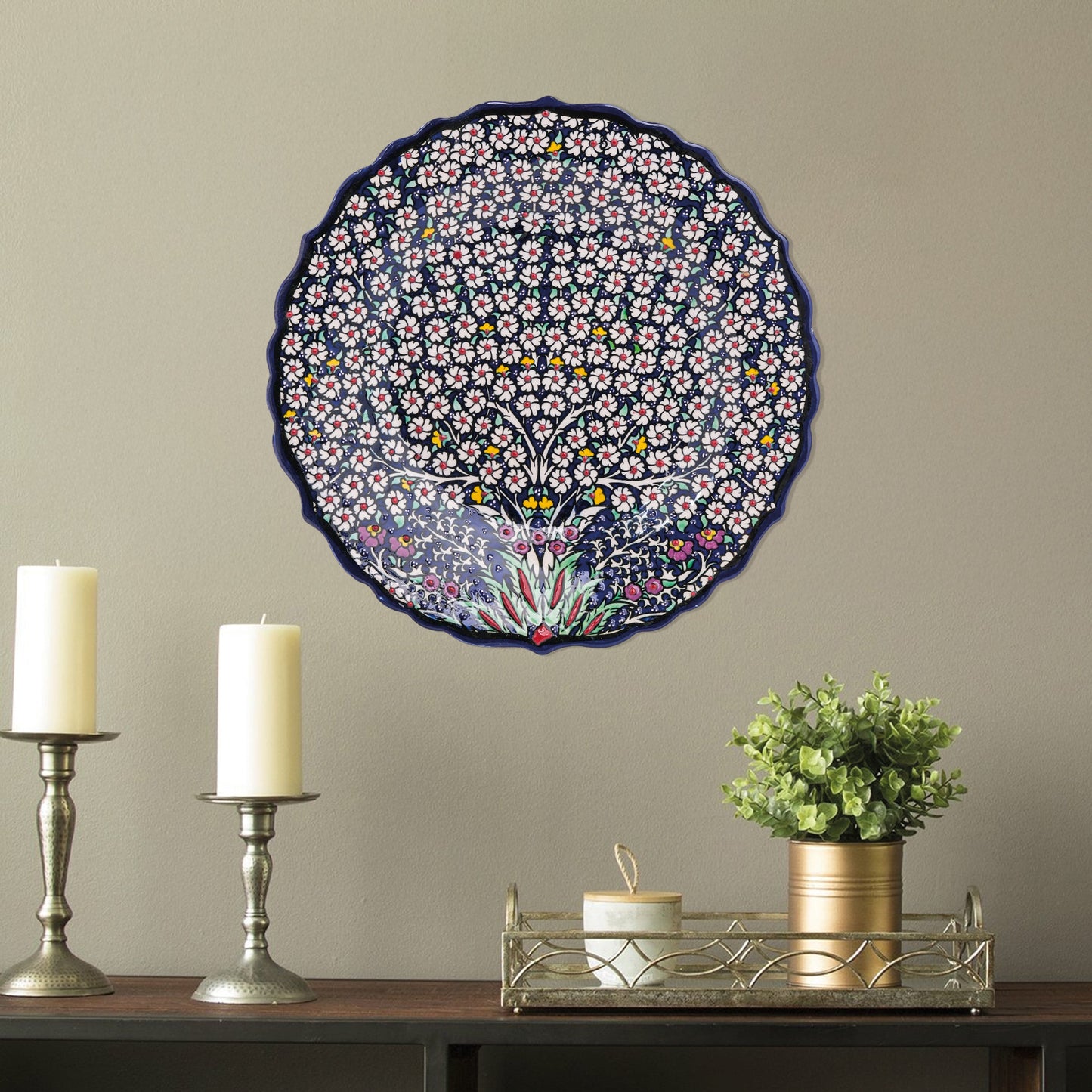 Ceramic Decorative Plate, Blossom Canopy Decorative Plate