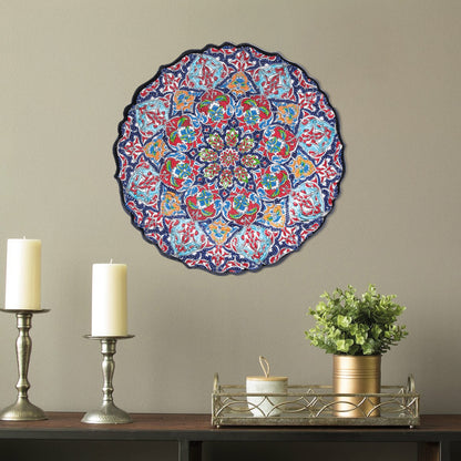 Ceramic Decorative Plate, Royal Mandala Decorative Plate
