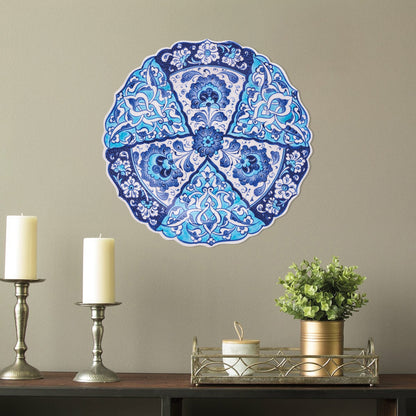 Ceramic Decorative Plate, Azure Elegance Decorative Plate