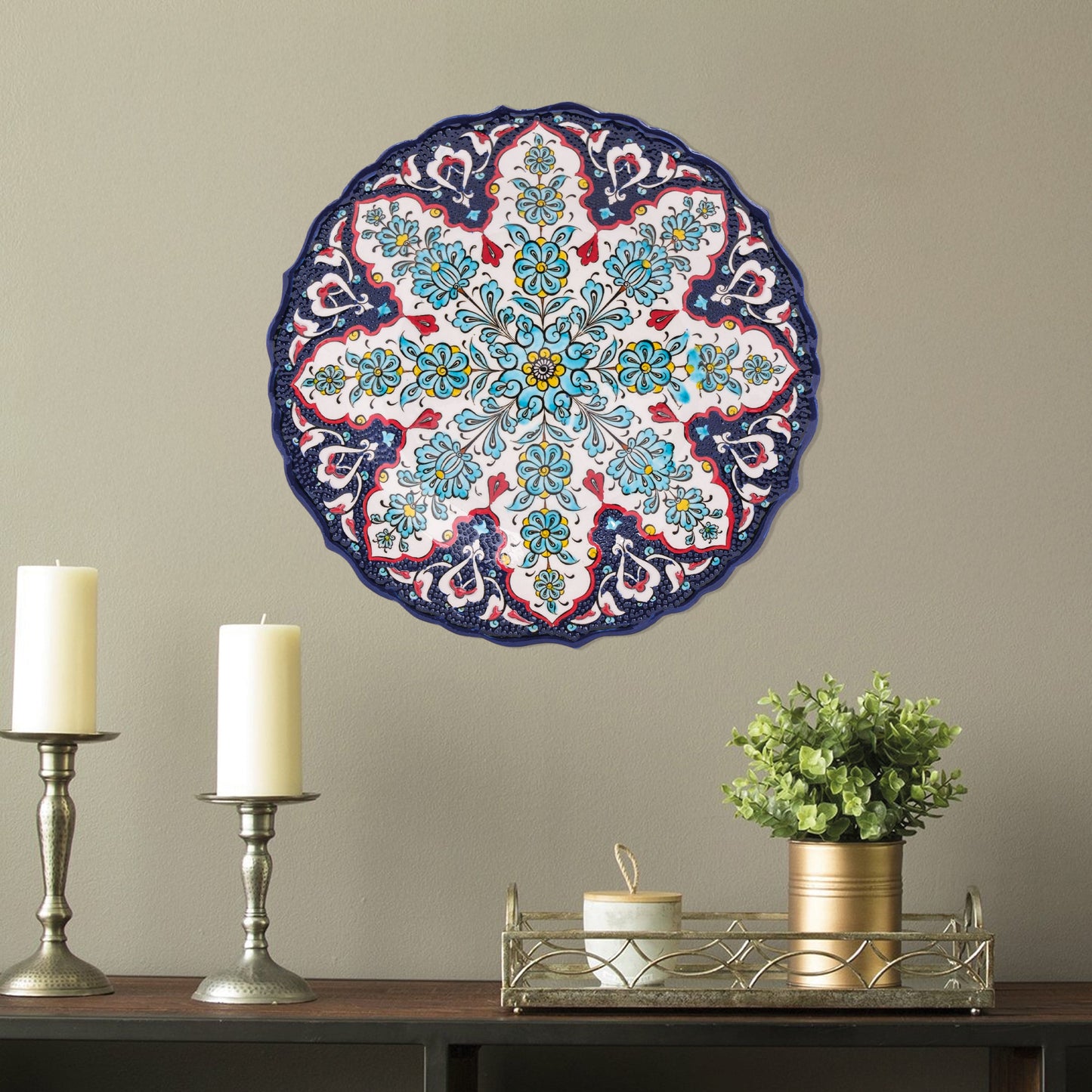 Ceramic Decorative Plate, Eternal Bloom Decorative Plate