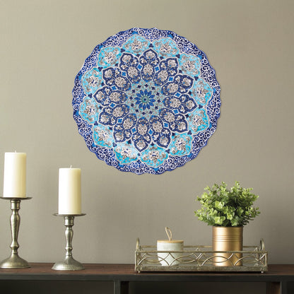 Ceramic Decorative Plate, Azure Bloom Decorative Plate