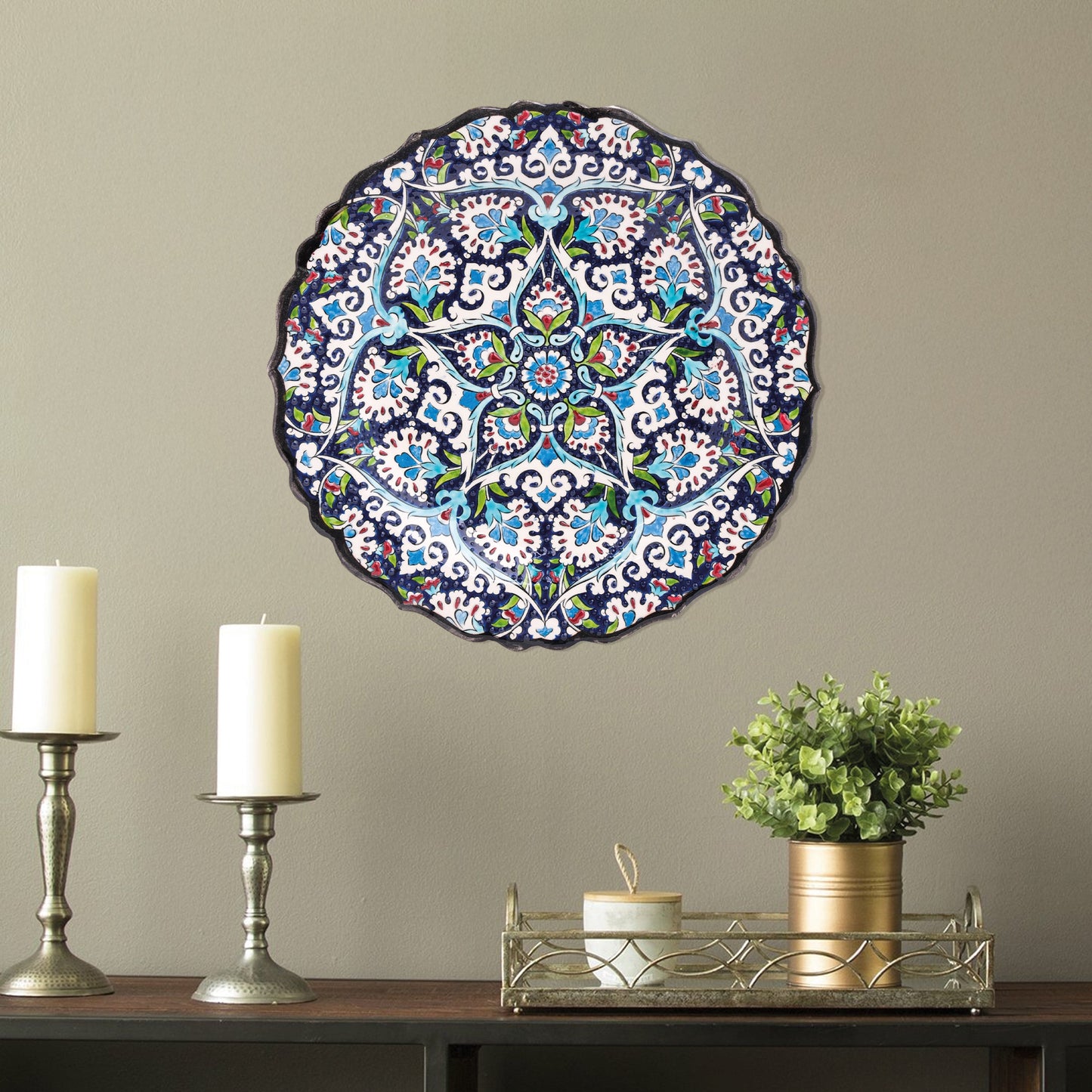 Ceramic Decorative Plate, Star Blossom Decorative Plate