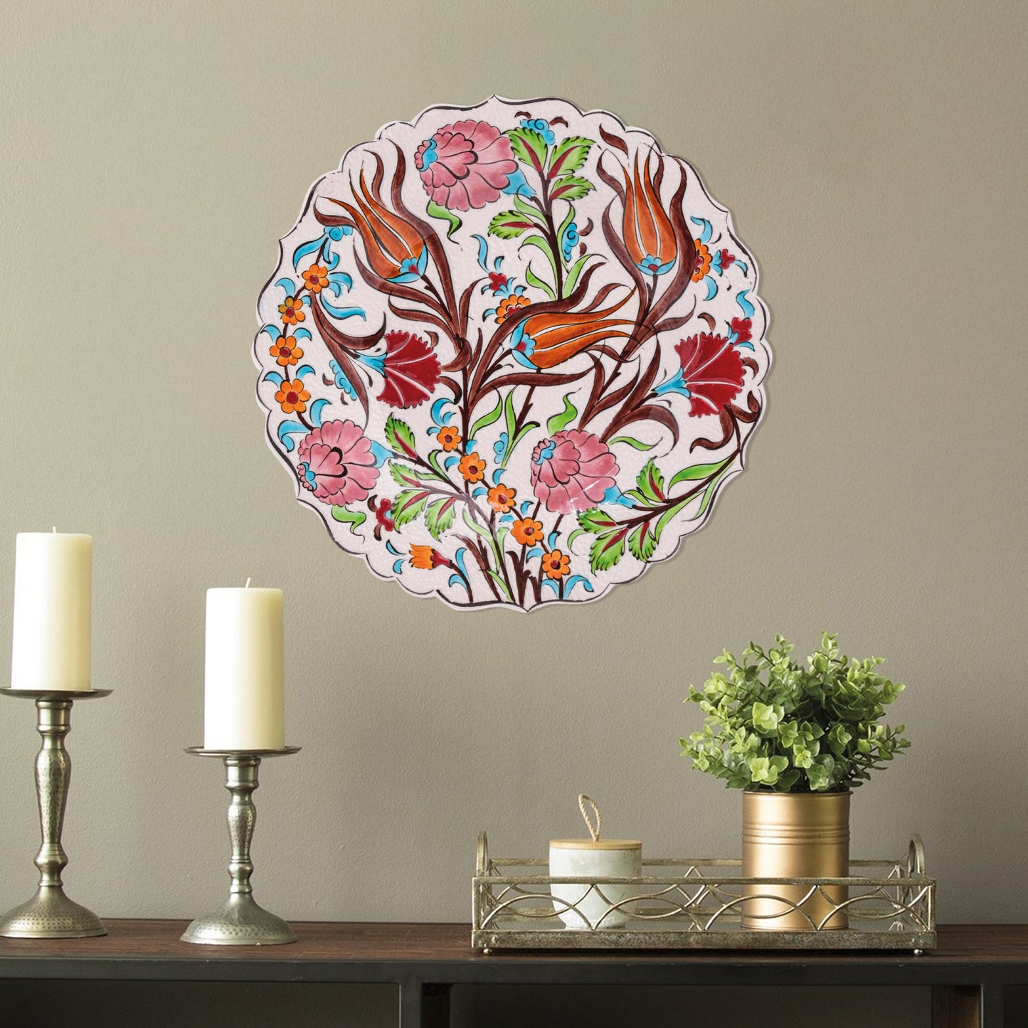 Ceramic Decorative Plate, Tulip Harmony Decorative Plate