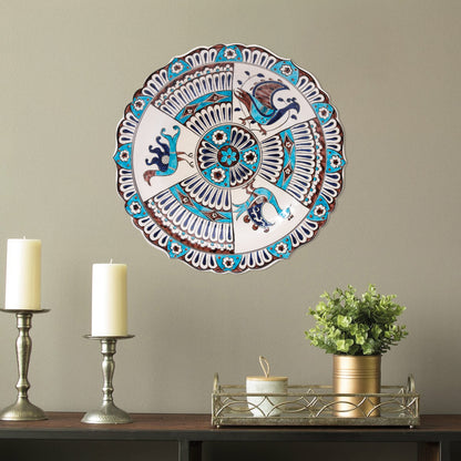 Ceramic Decorative Plate, Celestial Birds Decorative Plate