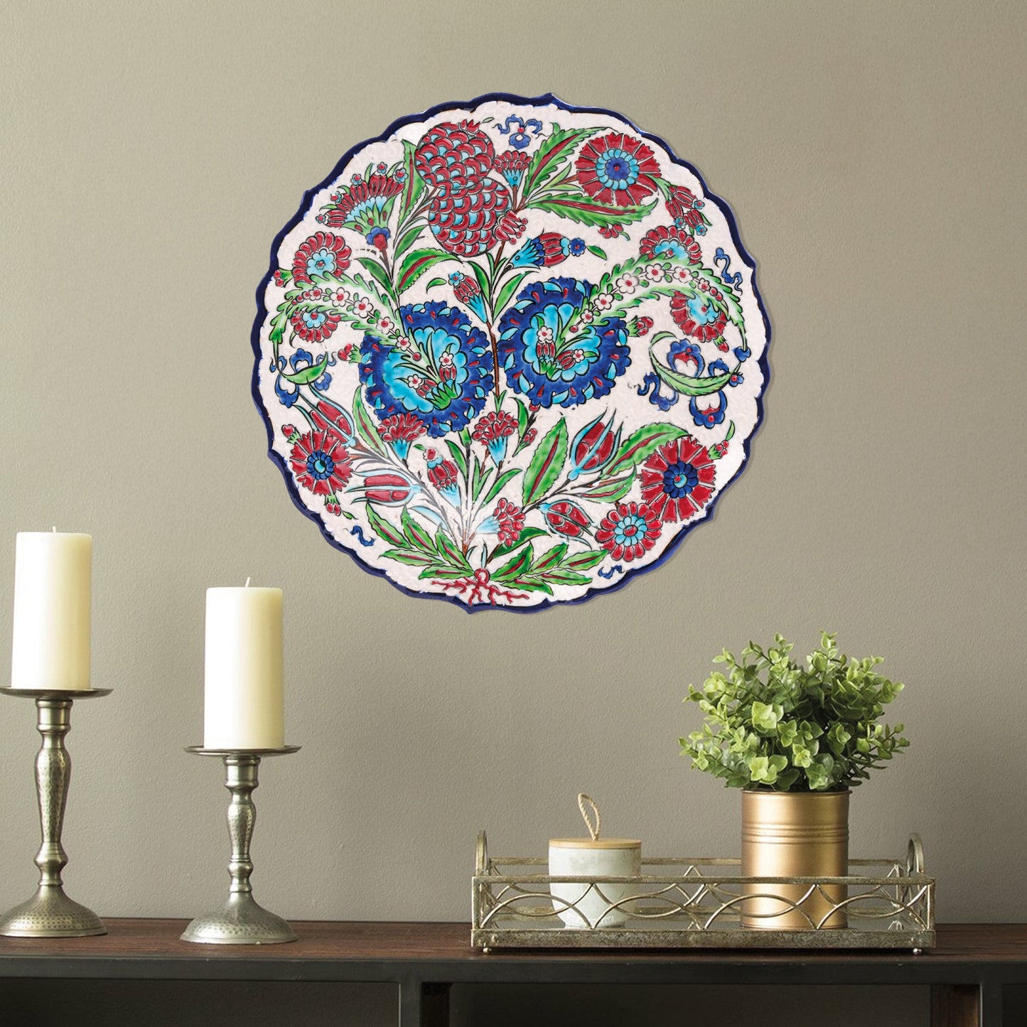 Ceramic Decorative Plate, Sultan's Bloom Decorative Plate