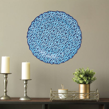 Ceramic Decorative Plate, Sapphire Lace Decorative Plate