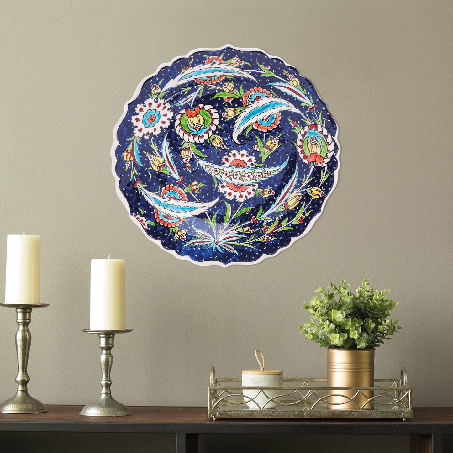 Ceramic Decorative Plate, Starry Garden Decorative Plate