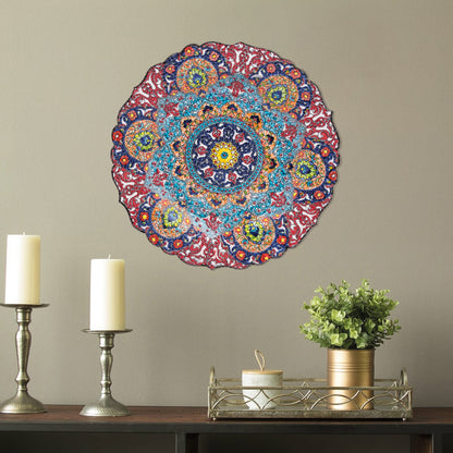 Ceramic Decorative Plate, Mandala Radiance Decorative Plate