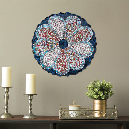Ceramic Decorative Plate, Blossom Medallion Decorative Plate