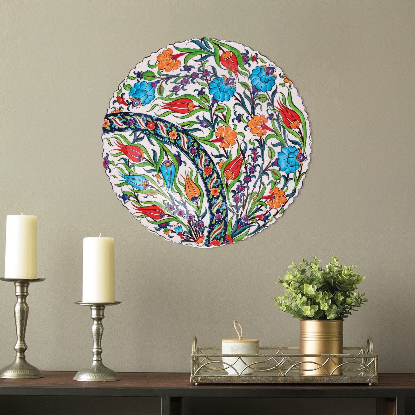 Ceramic Decorative Plate, Tulip Harmony Decorative Plate