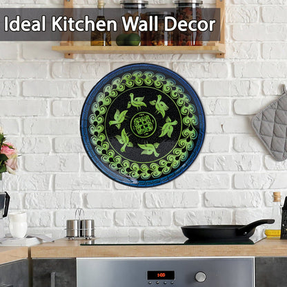 Ceramic Decorative Plate, Emerald Birds Decorative Plate