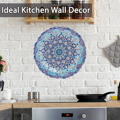 Ceramic Decorative Plate, Azure Bloom Decorative Plate