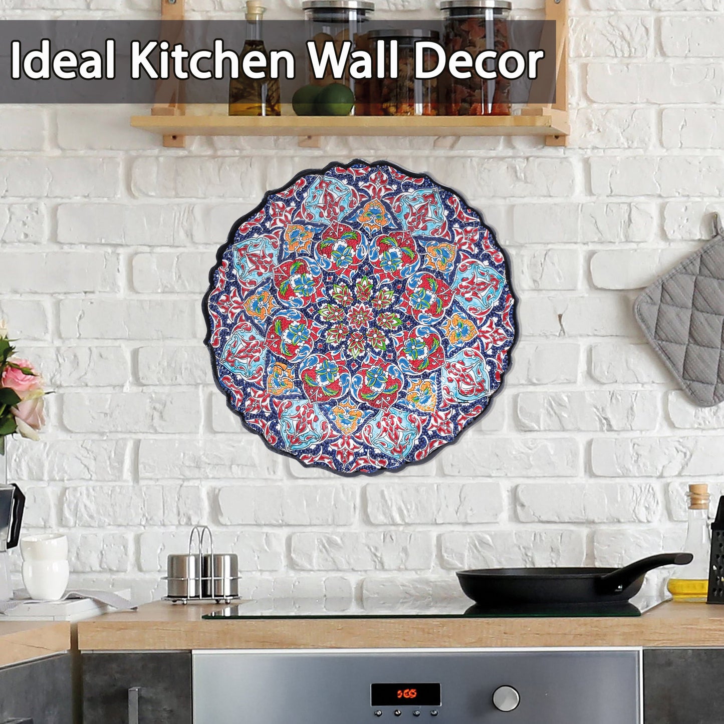 Ceramic Decorative Plate, Royal Mandala Decorative Plate