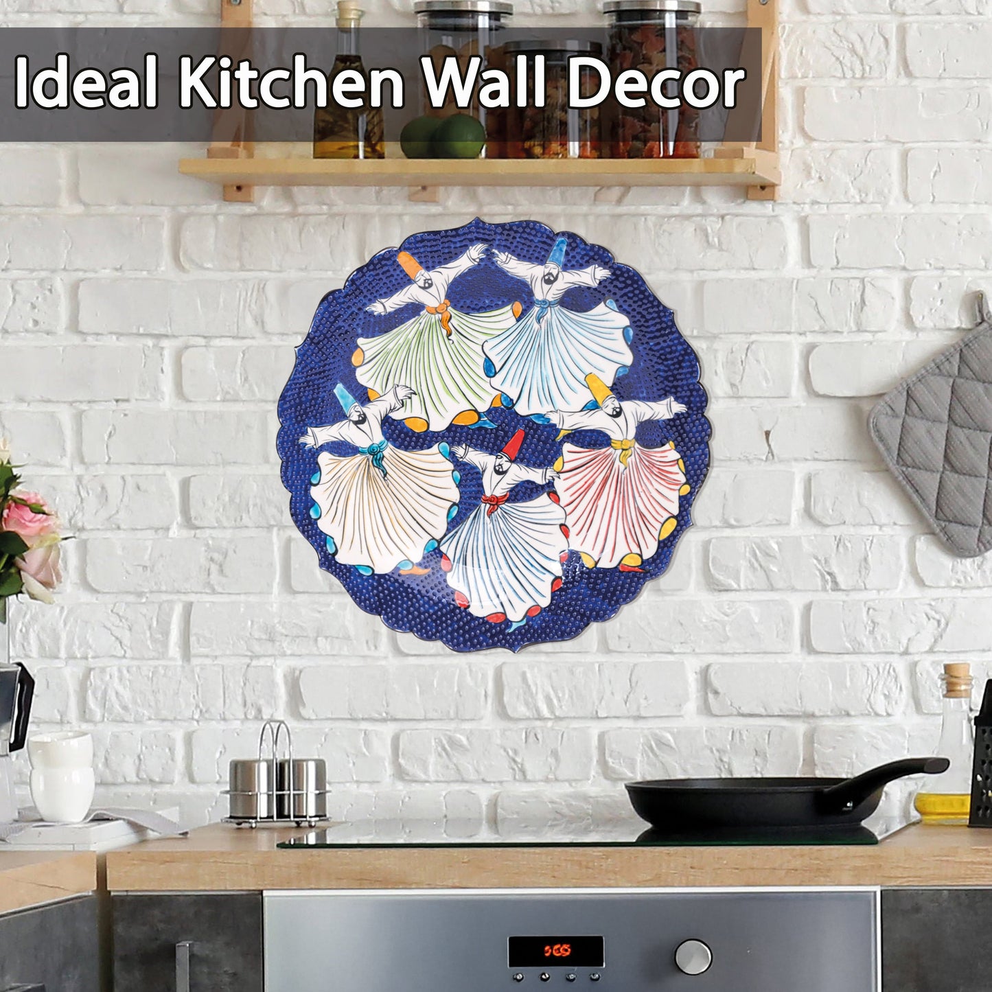 Ceramic Decorative Plate, Sufi Dance Decorative Plate