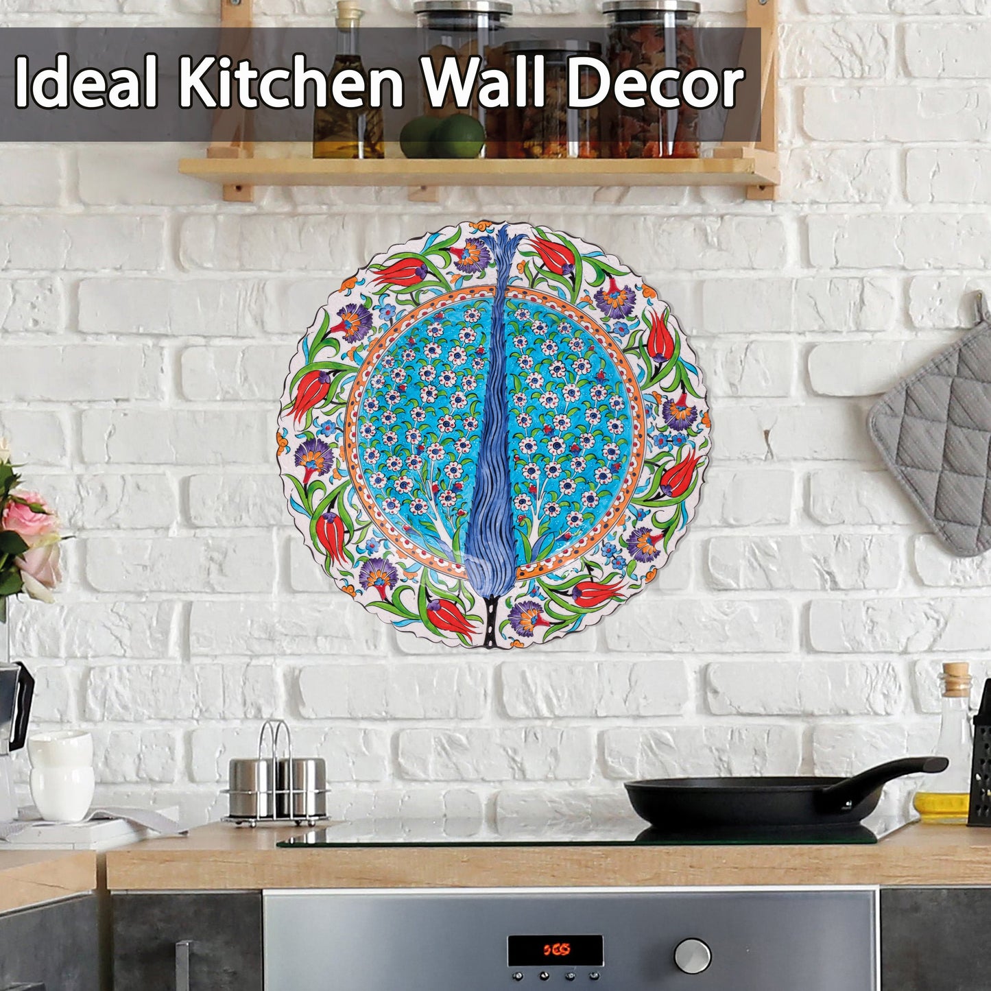 Ceramic Decorative Plate, Cyprus Elegance Decorative Plate