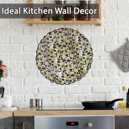 Ceramic Decorative Plate, Olive Harmony Decorative Plate