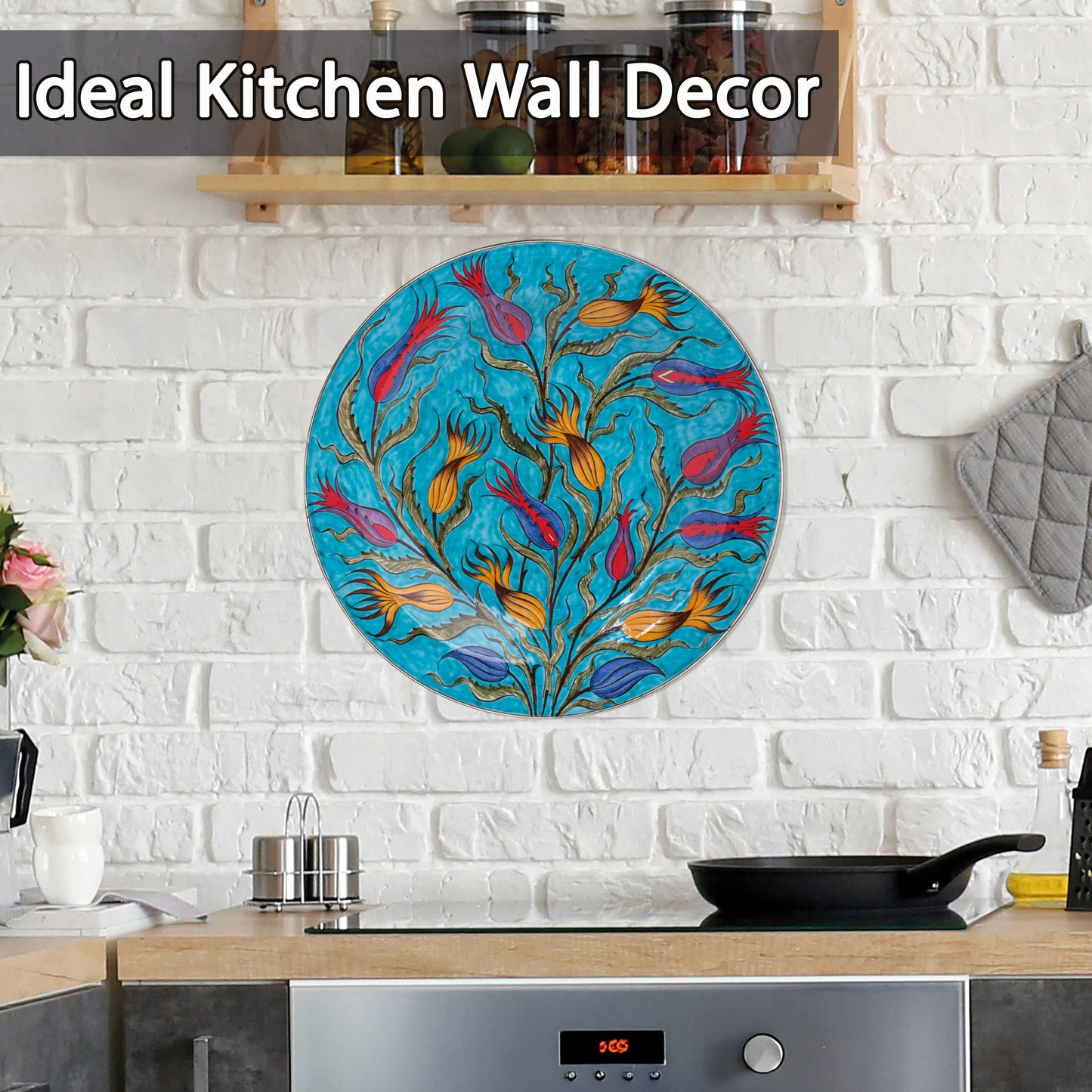 Ceramic Decorative Plate, Tulip Dance Decorative Plate