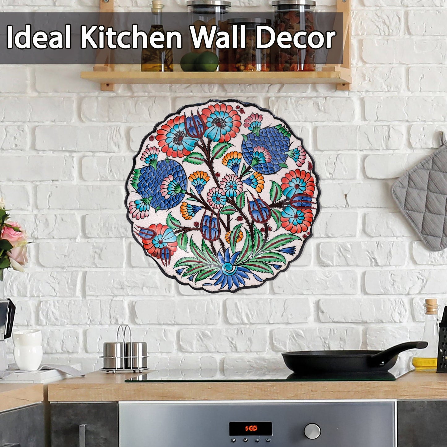 Ceramic Decorative Plate, Sultan's Bloom Decorative Plate