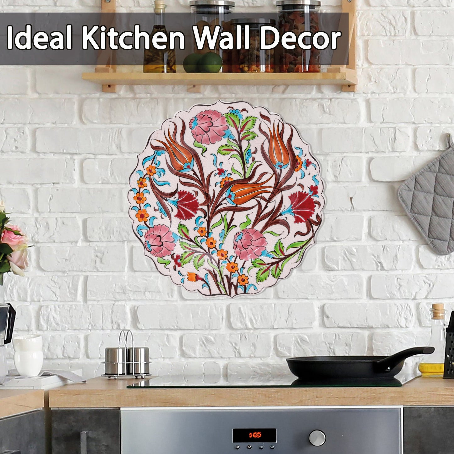 Ceramic Decorative Plate, Tulip Harmony Decorative Plate