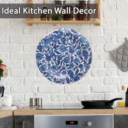 Ceramic Decorative Plate, Sapphire Garden Decorative Plate