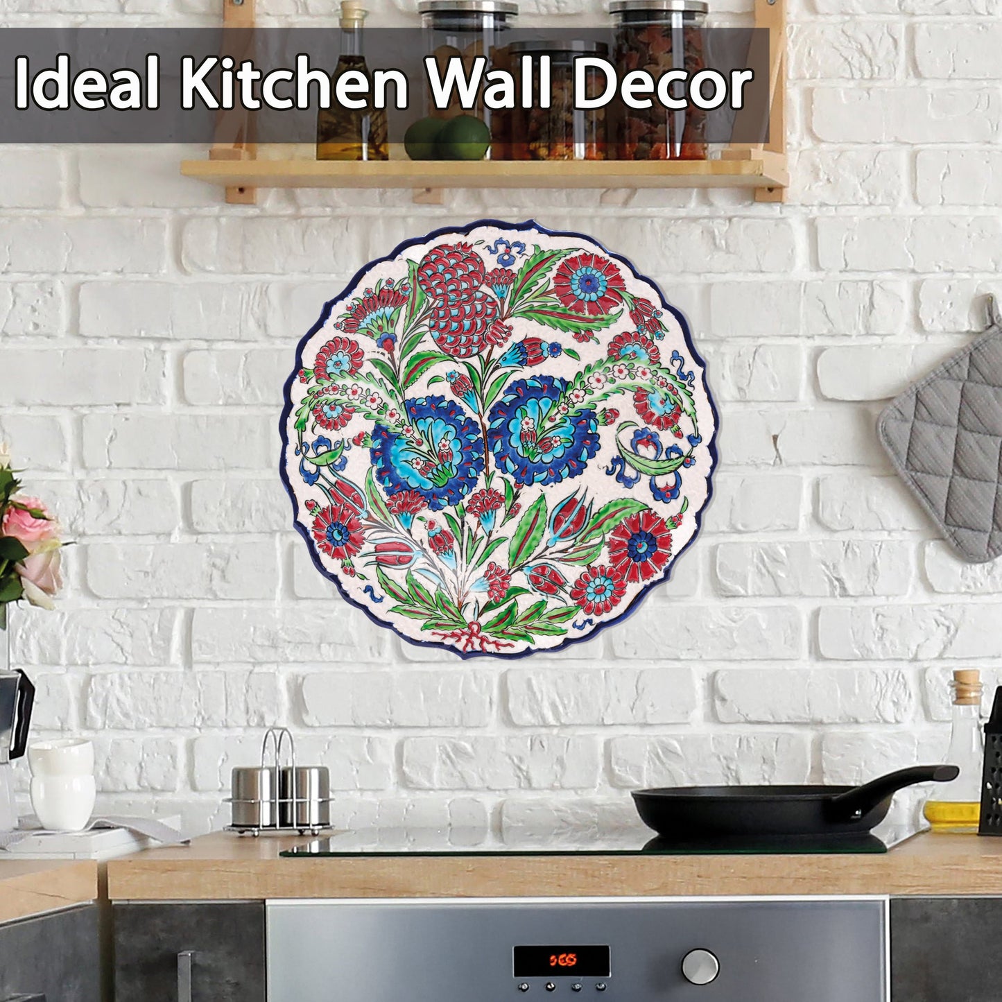 Ceramic Decorative Plate, Sultan's Bloom Decorative Plate