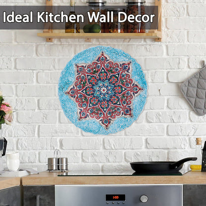 Ceramic Decorative Plate, Mandala Bloom Decorative Plate