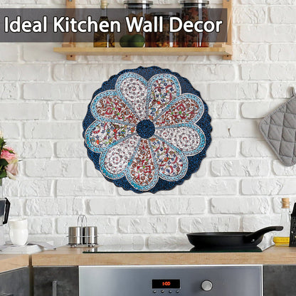 Ceramic Decorative Plate, Blossom Medallion Decorative Plate