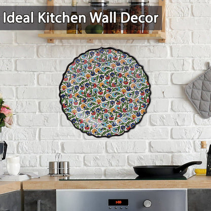 Ceramic Decorative Plate, Floral Harmony Decorative Plate